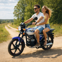 Мопед Alpha RIVA II RX Blue 110(50) (Альфа) в Магазине Мопедофф +78129814555.