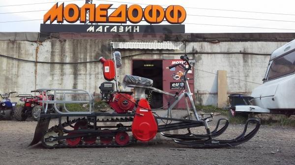 Мотобуксировщик Мухтар 7 с лыжным модулем