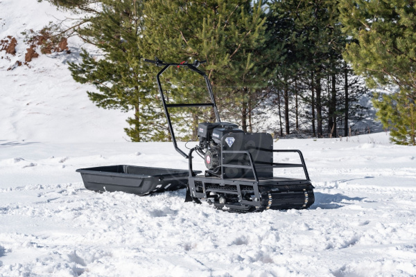 Бурлак М2 Мотобуксировщик Бурлак-М2 LRS Loncin 15 л.с. длинный на склизах