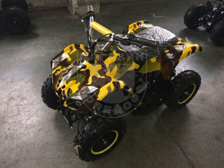 ММ КВАДРОЦИКЛ ДЕТСКИЙ ЭЛЕКТРИЧЕСКИЙ NITRO 800ВТ (жёлтый-камуфляж)