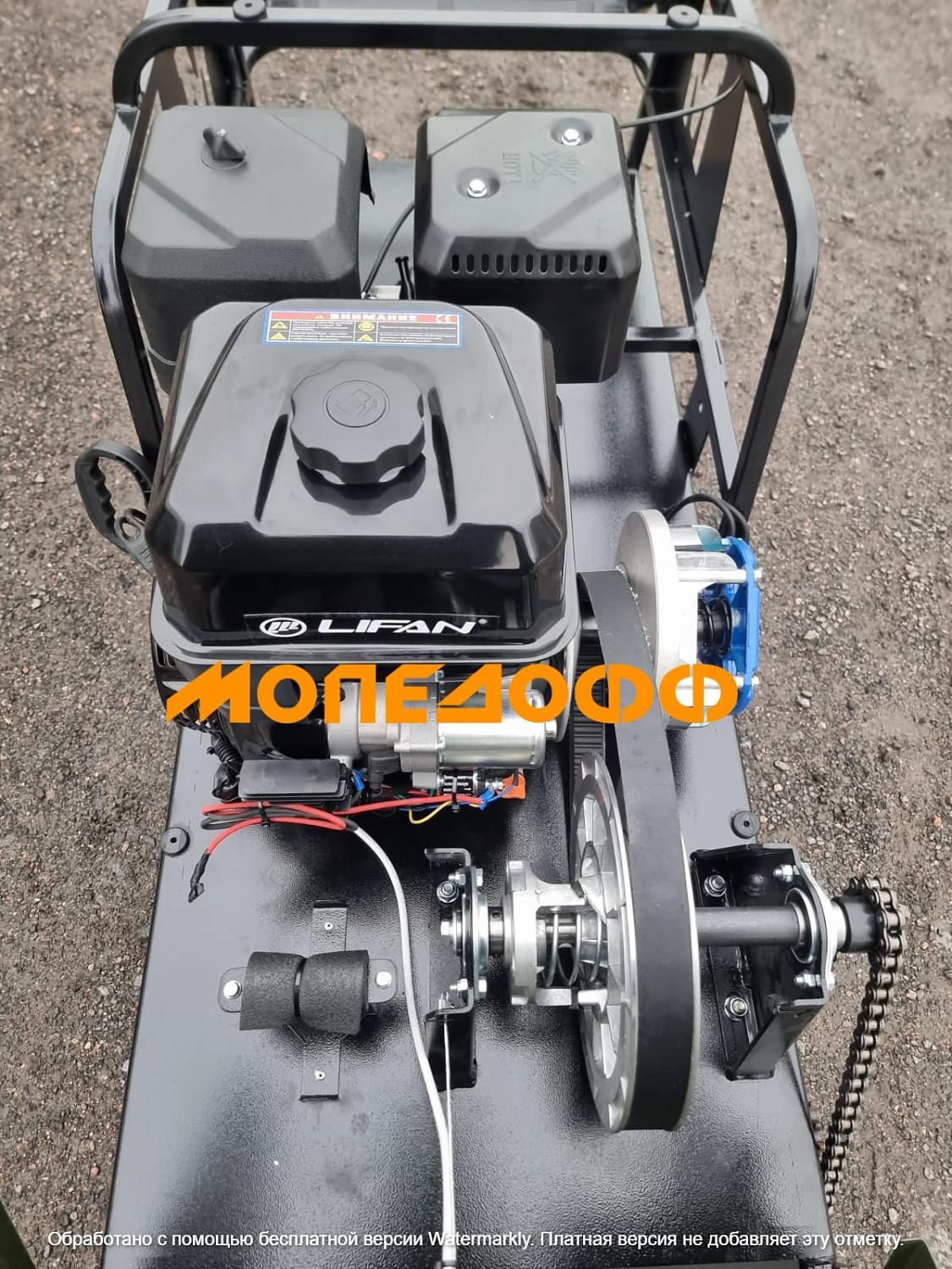 LUXE M500 Мотобуксировщик Мужик М500 22л.с. хаки с реверсом