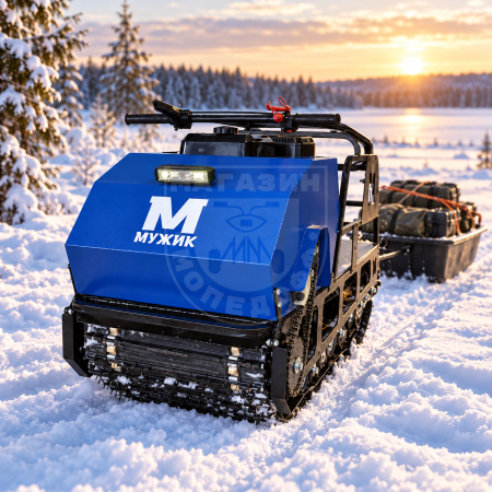 LUXE M500 Длина 1450/1250 Мотобуксировщик Мужик М500 15л.с
