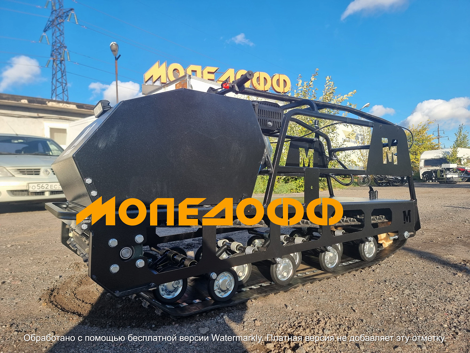 Одно-гусеничный М500 Мотобуксировщик Мужик М500 long 20л.с