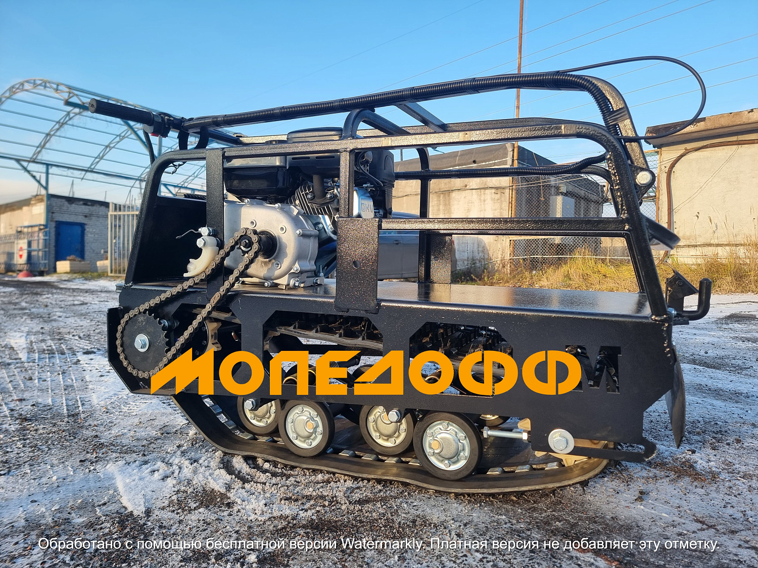 Одно-гусеничный М380 Мотобуксировщик Мужик М380