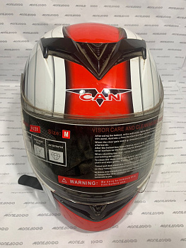 Шлем (Интеграл) Can V121 white/red M